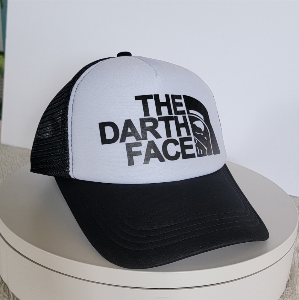 🆕️The Darth Face Trucker Cap Darth Vader Black Hat Men Star Wars 90's